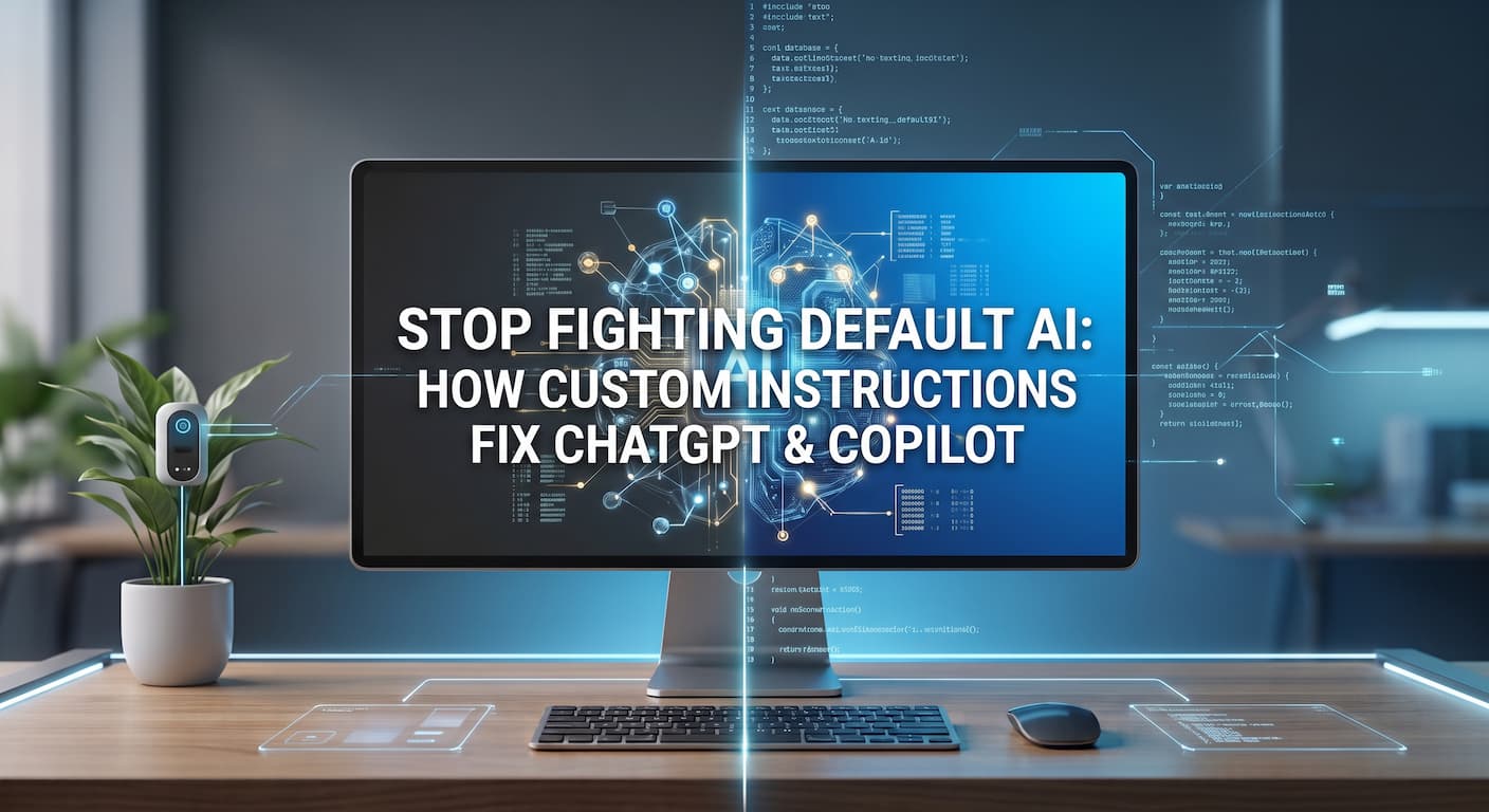 Stop Fighting Default AI: How Custom Instructions Fix ChatGPT & Copilot