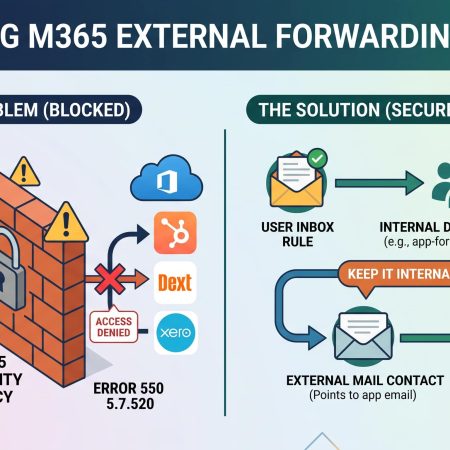 Bypass M365 External Forwarding Blocks (Error 550 5.7.520)